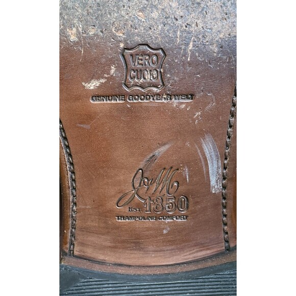 J & M 1850 Mens 10 Brown Wingtip  Shoes Made In India GUC main image 6
